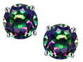 Star K Round 7mm Mystic Quartz Earring Studs