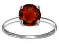 Original Star K 7mm Round Genuine Garnet Solitaire Engagement Ring