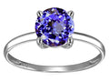 Original Star K 7mm Round Simulated Tanzanite Solitaire Engagement Ring