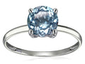 Original Star K Simulated Aquamarine Round 7mm Solitaire Engagement Ring
