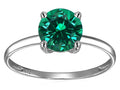 Original Star K Simulated Emerald Round 7mm Solitaire Engagement Ring