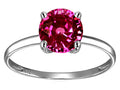 Original Star K Simulated Pink Tourmaline Round 7mm Solitaire Engagement Ring