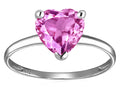Original Star K Created Pink Sapphire Heart Shape 8mm Solitaire Engagement Ring