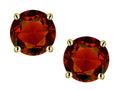 Star K Round 6mm Genuine Garnet Stud Earrings
