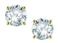 Star K Round 6mm Genuine White Topaz Stud Earrings