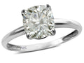 Original Star K Genuine White Topaz 7mm Cushion-Cut Solitaire Engagement Ring