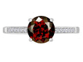 Original Star K Round 7mm Genuine Garnet Solitaire Engagement Ring