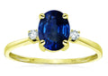Star K Oval 8x6mm Created Sapphire Engagement Promise Ring