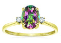 Star K Oval 8x6mm Mystic Topaz Engagement Promise Ring