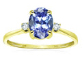 Star K Oval 8x6mm Genuine Tanzanite Engagement Promise Ring