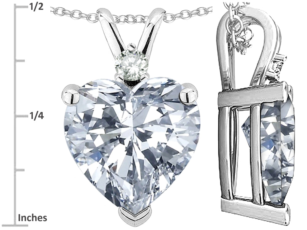 Star K 8mm Heart Shape Opal Pendant Necklace