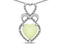 Star K 10k Gold Heart Shape 8mm Opal Heart Halo Embrace Pendant Necklace