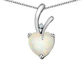 Star K Heart Shape 8mm Genuine Opal Endless Love Pendant Necklace