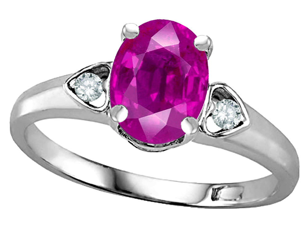 Star K  Oval 8x6 Genuine Pink Tourmaline Love Promise Ring