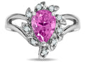 Star K  Pear Shape 8x6 Created Pink Sapphire Halo Split Shank Ring