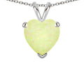 Star K  8mm Heart Created Opal Pendant Necklace