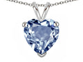 Star K  Simulated Aquamarine 8mm Heart Pendant Necklace
