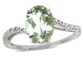 Star K Big Stone Oval 10x8 Green Amethyst Bypass solitaire engagement promise ring