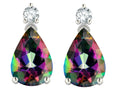 Star K  8x6mm Pear Shape Rainbow Mystic Topaz Classic Drop Earring Studs