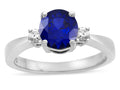 Tommaso Design Round 7mm Created Sapphire Engagement Ring