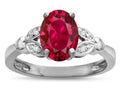 Star K  Oval 8x6 Created Ruby Marquee Design Engagement Promise Ring