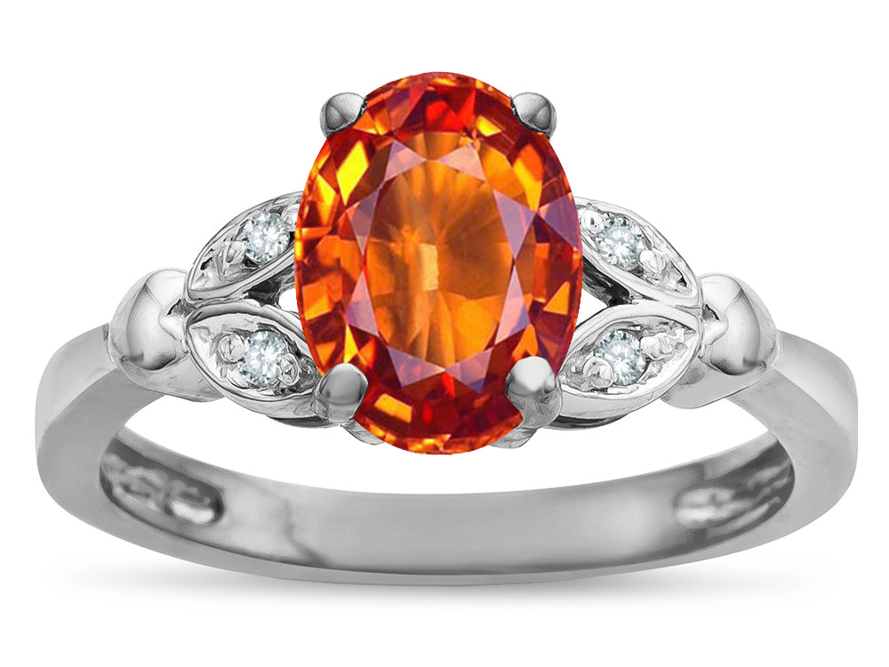 Star K  Oval 8x6 Simulated Orange Mexican Fire Opal Marquee Design Engagement Promise Ring