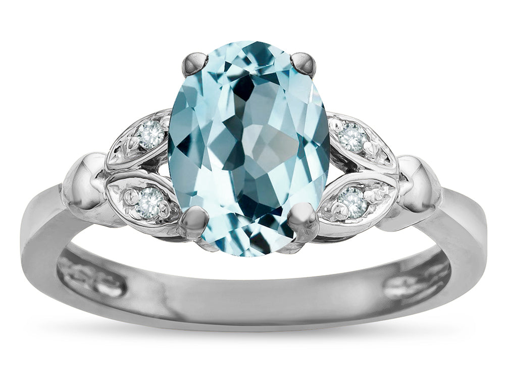 Star K  Oval 8x6 Genuine Sky Blue Topaz Marquee Design Engagement Promise Ring