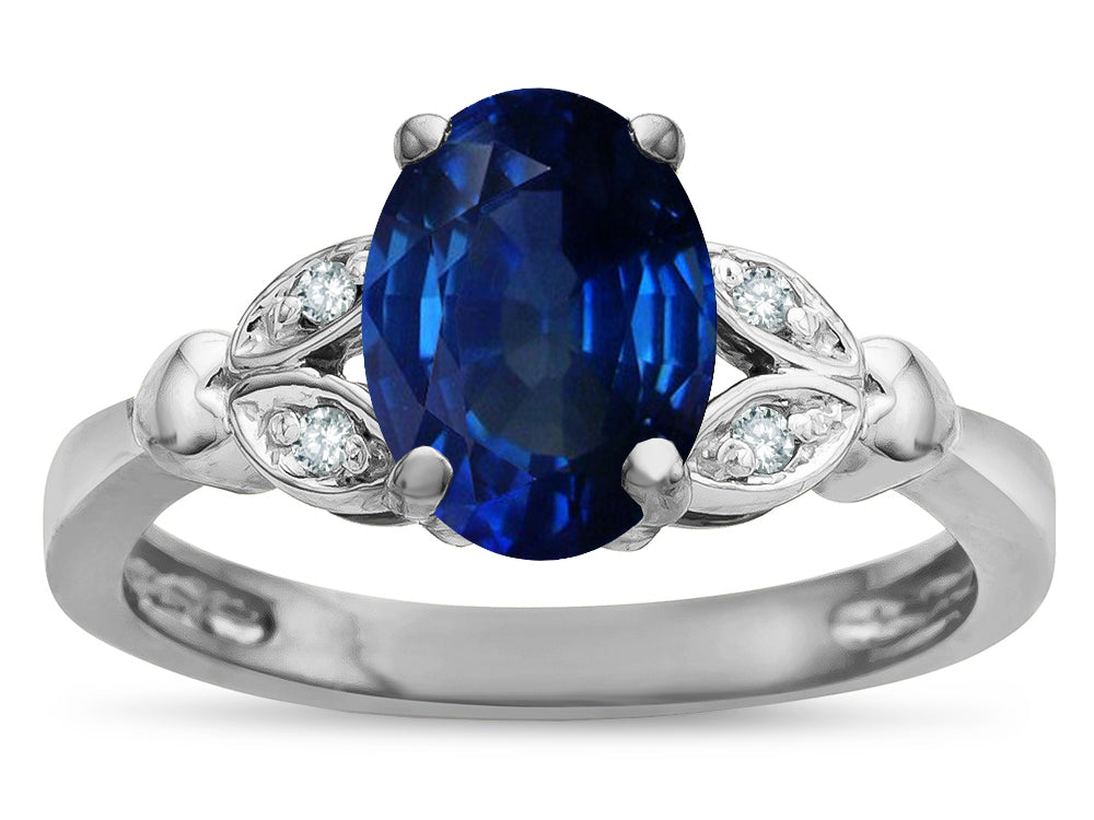 Star K  Oval 8x6 Created Sapphire Marquee Design Engagement Promise Ring