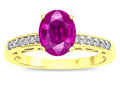 Star K  Oval 8x6 Simulated Pink Tourmaline Channel Set Engagement Promise Ring