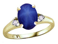 Star K Oval 9x7 Created Star Sapphire Three 3 Stone Heart Engagement Promise Wedding Ring