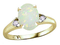 Star K Oval 9x7 Genuine Opal Three 3 Stone Heart Engagement Promise Wedding Ring