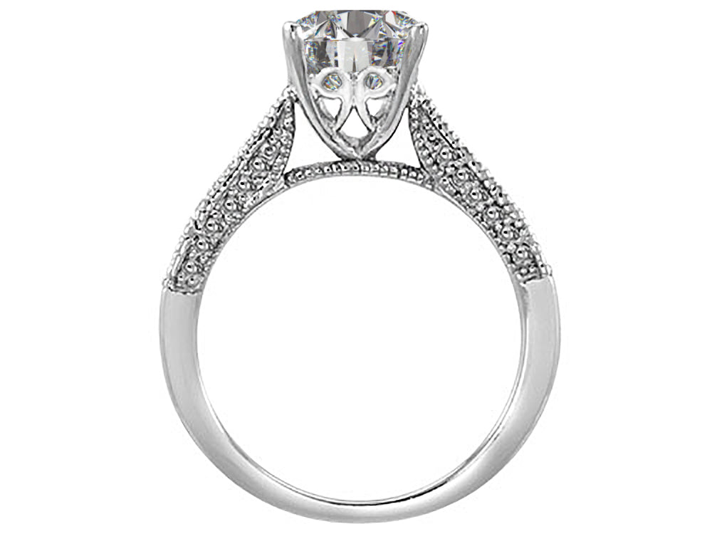 Star K Emerald Cut 8x6 Genuine Citrine Antique Vintage Style Solitaire Engagement Promise Ring
