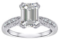 Star K Emerald Cut 8x6 Genuine White Topaz Antique Vintage Style Solitaire Engagement Promise Ring