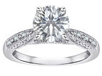 Star K Round 7mm Genuine White Topaz Antique Vintage Style Solitaire Engagement Promise Ring