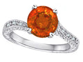 Star K Antique Vintage Style Round 7mm Simulated Fire Opal Solitaire Engagement Promise Ring