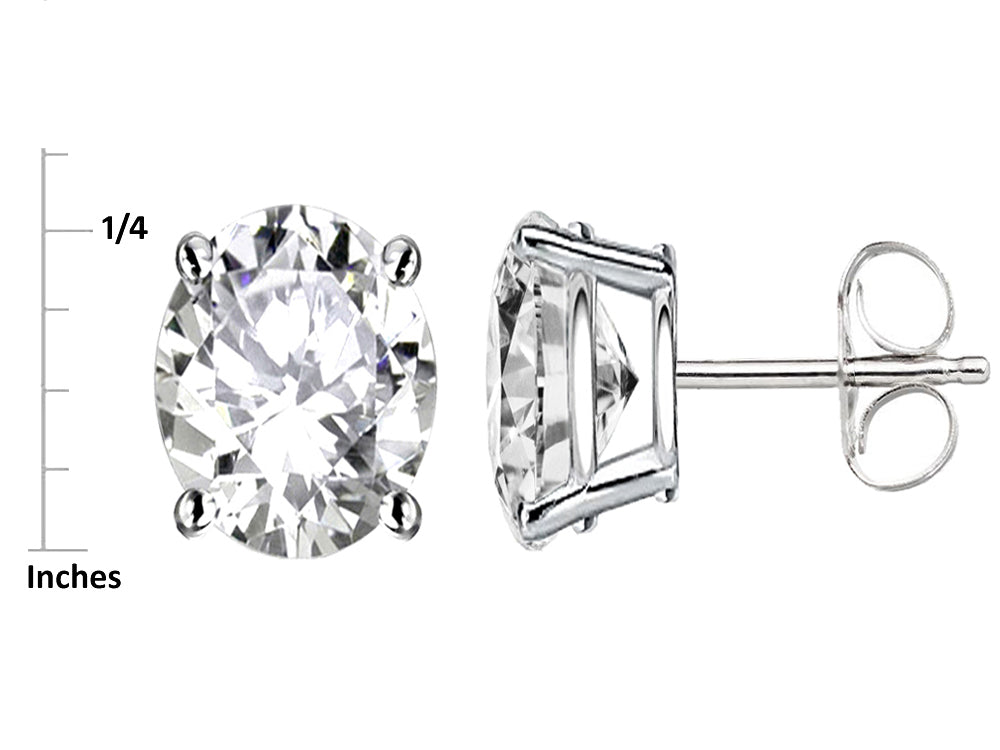 Star K Oval 8x6mm Genuine Citrine Earrings Studs