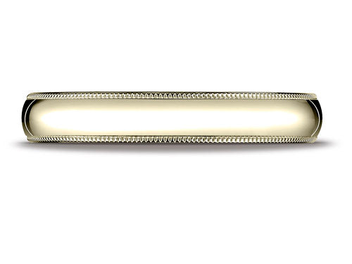 Benchmark 18k Gold 4.0mm Traditional Dome Oval Ring With Milgrain