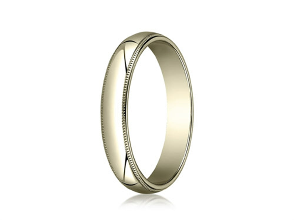 Benchmark 18k Gold 4.0mm Traditional Dome Oval Ring With Milgrain