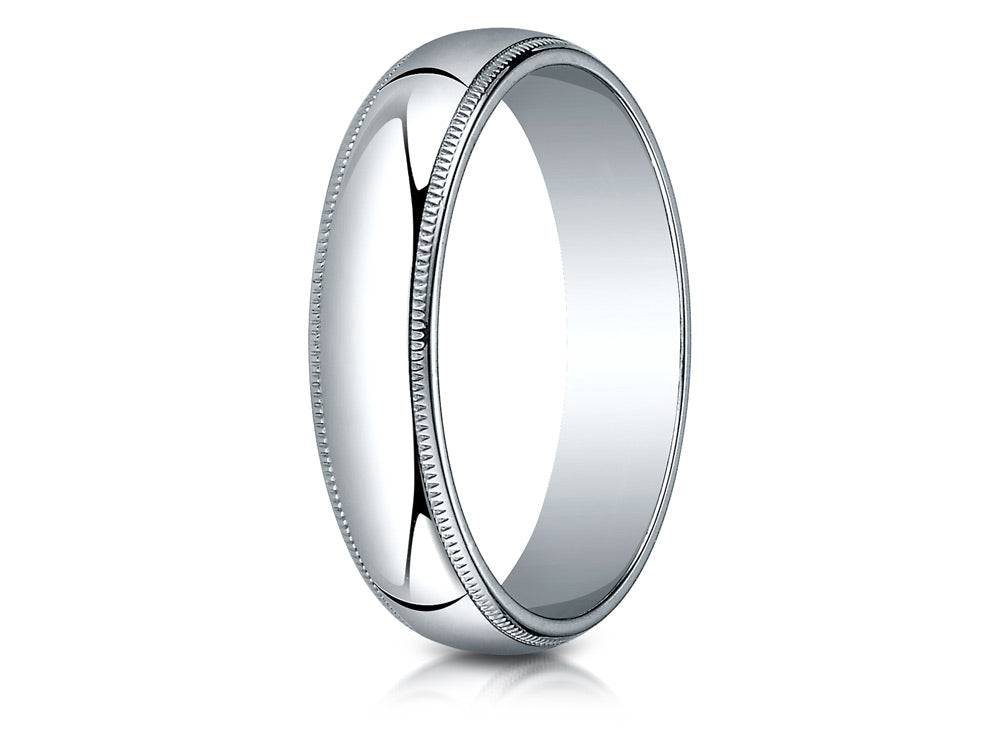 Benchmark 5.0mm Traditional Dome Oval Ring With Milgrain