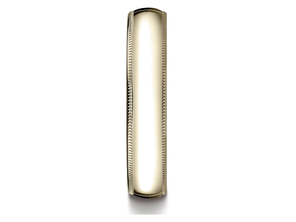 Benchmark 5.0mm Traditional Dome Oval Ring With Milgrain