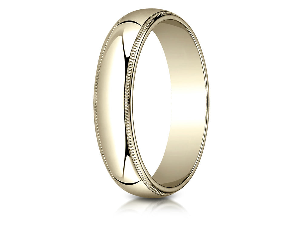 Benchmark 5.0mm Traditional Dome Oval Ring With Milgrain