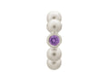 Endless Jewelry Amethyst Flashy Dot Silver Amethyst Cubic Zirconia Rhodium Silver Finish