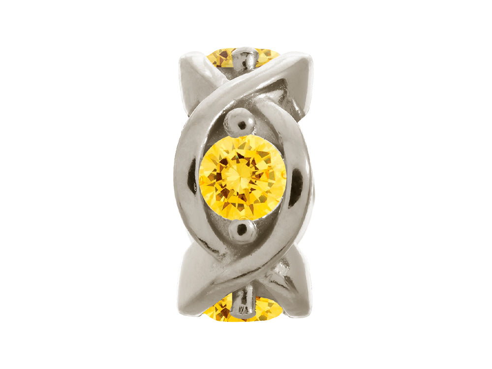Endless Jewelry Citrine Heaven Silver Citrine Cubic Zirconia Rhodium Silver Finish