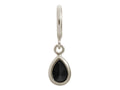 Endless Jewelry Black Drop Silver Black Cubic Zirconia Rhodium Silver Finish