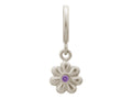 Endless Jewelry Amethyst Flower Dream Dot Silver Amethyst Cubic Zirconia Rhodium Silver Finish