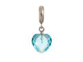 Endless Jewelry Sky Blue Heart Cut Drop Silver Sky Blue Crystal Rhodium Silver Finish