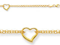 Finejewelers 10 Inches 1 Hearts Ankle Bracelet