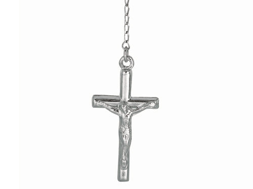 Finejewelers 925 Sterling Silver 26 inches Silver Tri-Color Rosary Beaded Necklace