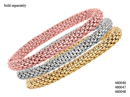 Finejewelers Sterling Silver 7.25 Inch Yellow Finish Stretchy Bracelet