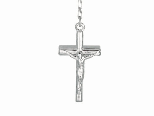 Finejewelers 26 inches Silver Rhodium 5MM Rosary Bead Necklace
